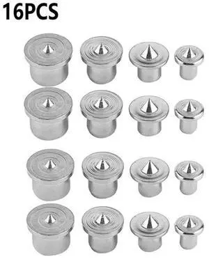 Dowel Center Point A3Chrome Plating Furniture Positioning 16pcs/Set Hole Tenon Center Silver Wood Drill