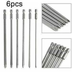 Tool Cross Screwdriver Bits Hex Head Power Silver Workshop 150mm Long Carpentry Household Magnetic Accessories Tool Cross Screwdriver Bits Hex Head Power Silver Workshop 150mm Long Carpentry Household Magnetic Accessories