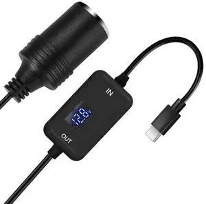 Car Lighter Socket Converter Cable-PD Type-C To 12V USB-C DC 5V To 12V Step Up Adapter Car Lighter Socket Converter Cable-PD Type-C To 12V USB-C DC 5V To 12V Step Up Adapter