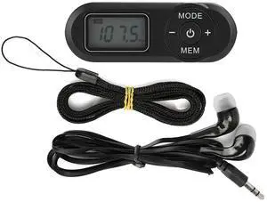 DSP Mini Portable 1.1inch LCD FM Radio MP3 Music Player Black for Running Gym Sport with Earphone Playback Not Included