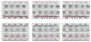 6pcs 400 Point Breadboard Kit Solderless Breadboards For Circuits PCB Board Electronic Components Semiconductors Experimental
