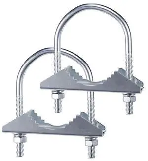 U Shape Clip Clamp U-bolts l (Iron) Silver Tone Heavy Duty Kit Antenna Clip Code For Mast/ Tube/ Pipes/pole