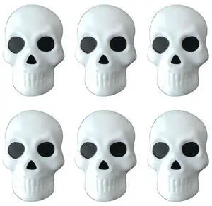 Luminous Skull Door Handle Covers 6 Pieces Glow in Dark Plastic Handles for Wardrobes Drawers Furniture Decoration