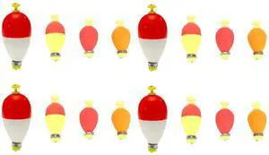 16pcs Fishing Bobbers Floats Set Pear Shape EVA Oval Spring Floats Foam Snap Floats Weighted Bobbers for Trout Float River Lake