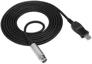 Protable USB Male to XLR Female Microphone Mic Studio Audio Link Cable Adapter Stable Connection Black for Studio Recording Live Protable USB Male to XLR Female Microphone Mic Studio Audio Link Cable Adapter Stable Connection Black for Studio Recording Live