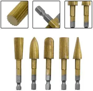 5pcs 1/4inch(6.35mm) Shank Carbide Burrs Rotary File Rotary Rasp Cutter Files For  Power Tools Accessory In Stock Wholesale