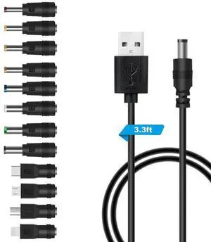 USB DC Power Cord Charging Cable DC Adapter Regulated Switching Power Supply With 12 Selectable Adapter Plugs USB DC Power Cord Charging Cable DC Adapter Regulated Switching Power Supply With 12 Selectable Adapter Plugs