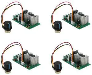 4X 20A PWM DC Motor Speed Controller 12V 24V 36V 48V With Potentiometer Knob Switch