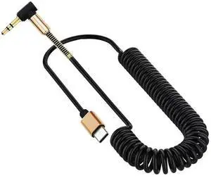 90 Degrees 3.5Mm Spring Spiral Coiled USB C Extension Headphone Audio Aux Jack Stereo Cord Car Cable For phone 90 Degrees 3.5Mm Spring Spiral Coiled USB C Extension Headphone Audio Aux Jack Stereo Cord Car Cable For phone