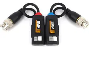 5 Pairs Video Balun Connector Transmission Twisted Pair Transmitter Cctv Cable Support HD 8MP AHD/CVI/TVI Camera