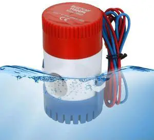 1100GPH Submersible Bilge Pump Low Noise Submersible Bilge Water Pump Marine Electric Bilge Pump for Fishing Boats RV Marine