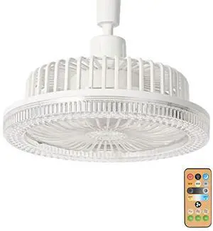 Silent Ceiling Fan with Lights and Remote 3 Speeds Dimmable Small Ceiling Fan for Bedroom Living Room Kitchen