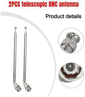 Radio Telescopic Antenna VHF Wireless Systems AM BNC Connector Digital Desktop FM Frequency Range Handheld