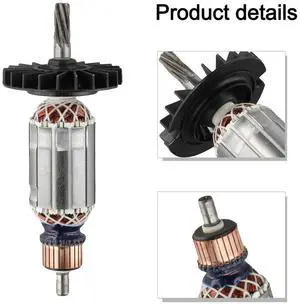 Anchor Replacement Black Silver Electric Hammer Rotor Black Silver Color Reliable Replacement Easy Installation For Construction