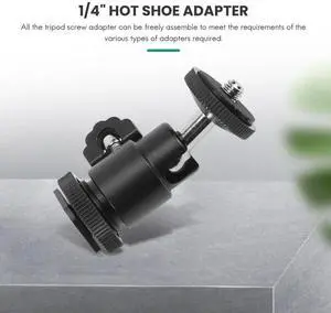 Camera Screw, 21 Pcs 1/4 Inch 3/8 Inch Converter Threaded Screws 1/4Inch Hot Shoe Adapter Mount Camera Ball Head Set Camera