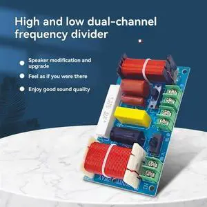 Home Theater Hifi Stereo Crossover Filter 2 Way Audio Crossover Divider 250W 2500Hz-3000Hz Frequency DIY Speaker Filter