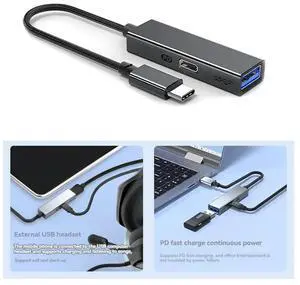 USB 3.2 Type-C HUB 5Gbps 60W PD Charging OTG Adapter High-Speed USB To Type-C Converter B USB 3.2 Type-C HUB 5Gbps 60W PD Charging OTG Adapter High-Speed USB To Type-C Converter B