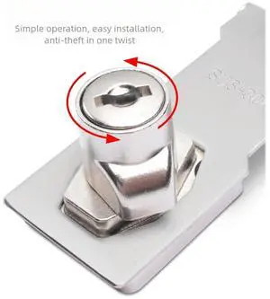 Heavy duty cabinet buckle latch 4 inch stainless steel with twist knob keyed lock for cabinet and door security