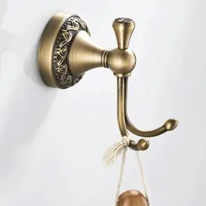 Bathroom Hardware Accessories European Style Base Wall Hook Brass Holder Toilet Brush Shower Soap Dish Holder Home Improvement