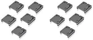 10Pcs YX5200 MP3 Player Audio Module MP3 Voice Decode Board Supporting TF Card U-Disk IO/Serial Port/AD