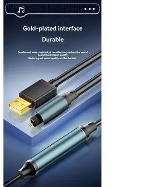 USB To Optical Audio Converter USB To Optical SPDIF Audio Converter For Speaker, TV, Computer And Laptop USB To Optical Cab