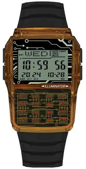 Men's Top Luxury LED Electronic Watch Digital Sports Multifunction Calculator Watch Waterproof Watch Computer Style