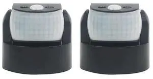 2X Waterproof Double Infrared Probe Motion Sensor IP65 AC 220V-240V PIR Motion Detector Automatic 120 °Black