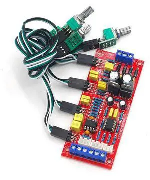 NE5532 For Diy Amplifier Compatible Audio Preamplifier Board Tone Control For Bass Treble Sound With 20Cm Extension Cord NE5532 For Diy Amplifier Compatible Audio Preamplifier Board Tone Control For Bass Treble Sound With 20Cm Extension Cord