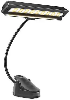 Clip-On Music Stand Light-Rechargeable, USB-C Powered, Portable For Musicians' For Piano, Orchestra Podium, Easel