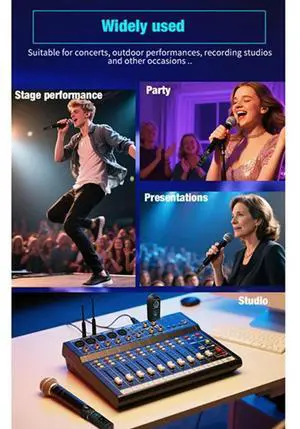 UHF Microphone Wireless Converter System XLR Transmitter And Microphone Receiver For Dynamic Condenser Microphone