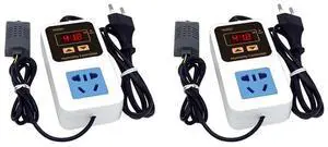 2X W2023 Digital Display Humidity Controller Humidifier Humidification And Dehumidification Humidity Control EU Plug