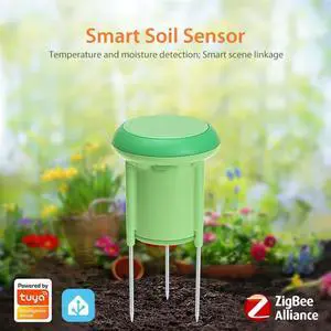 Tuya Zigbee Wireless Soil Tester Temperature And Humidity Meter IP66 Waterproof Garden Automation Irrigation Detector