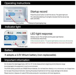 Internal Sensor TEMP Recorder Mini USB Bluetooth 65000 Points Temperature Data Logger High Precision For Cold Chain