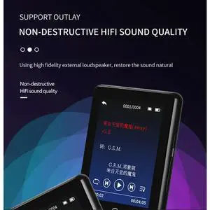 Ebook/Recorder FM Walkman 2.5-Inch l Full Screen MP3 Music Player Bluetooth 5.0 External Play Mini Portable MP4