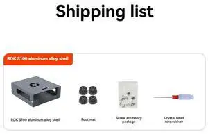 For D-Robotics RDK S100 Aluminum Alloy Shell Passive Cooling Supports Install Camera For RDK S100 Development Board