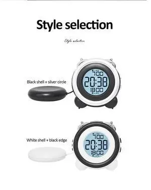 Super Strong Vibration Alarm Clock Vibrating Electronic Clock For Those With Difficulty Sleeping With White