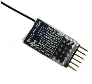 ELRS 2.4Ghz 5CH PWM Expresslrs Receiver With 2Dbi 2.4G Copper Pipe Antenna PWM/CRSF Protocol For RC FPV Fixed Wing Drone