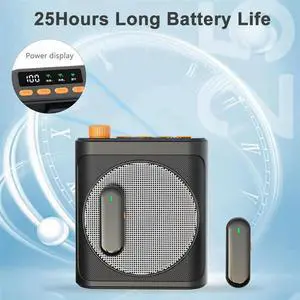 Wireless Voice Amplifier With Lavalier Microphone, Mini Portable Megaphone Speaker For Teacher, Speaker, Trainer, Coach