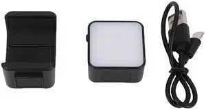 LED Video Light Fit for Pocket 3 Action Camera Adjustable Brightness Level Portable Type C Rechargeable Auxiliary LED Fill Light