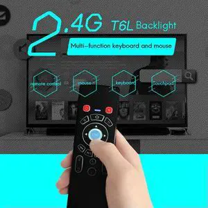 T6C Air Mouse Rainbow Backlit Keyboard With Touchpad 2.4Ghz Wireless Remote Control For TV Box/ Projector/ Mini PC