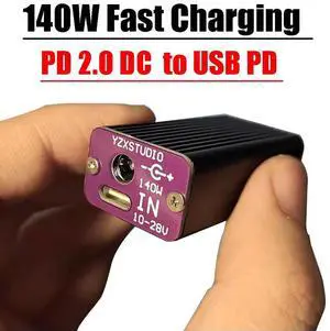 Compact 140W PD Fast Charging Converter for TYPE C Car Charger for High Power DC Applications Dual Port Output