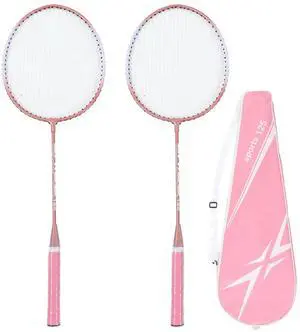Professional Badminton Rackets Set Pink Professional Separate Iron Alloy Sports Badminton Rackets for Beginners Student Training