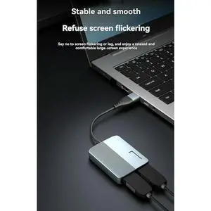 USB+ Type-C To Dual  1080P Dual Monitor Extend Splitter Extended Display Compatible Adapter For 2 Monitors