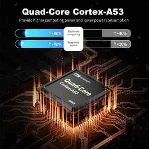 Android 14 TV Box 2GB+16GB RK3518 Quad-Core 2.4G/5G Dual Support H.265//8K HD/BT 5.0 EU Plug