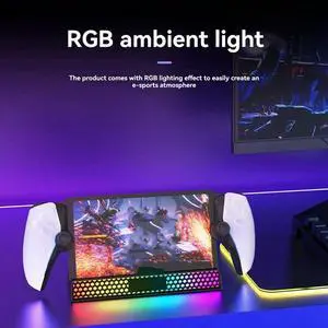 For PS5 Handheld Charging Single Base Charging Portable Stand With RGB Light For PS5 Portal Console Black