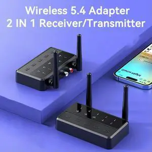 Audio Transmitter Receiver TV Computer Bluetooth Transmitter 2 In 1 3.5MM AUX RCA Adaptive