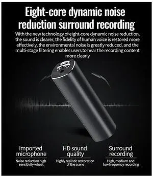 Q500 AI ligent Voice Recorder HD Noise Reduction Control Recording MP3 Conference Interview Record 4GB