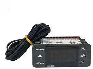 2X EK-3010 Temperature Controller 220V Sensor Refrigeration Heating Alarm Thermostat With Probe For Cold Freezer