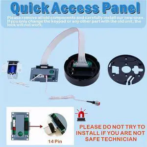 Lock Replacement With Solenoid Lock Black Keypad Electronic Lock For Home And Business Safe Box