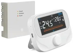 Boiler Thermostat RF Wireless for Tuya Remote Control Programmable Room Thermostat with Antifreeze Function